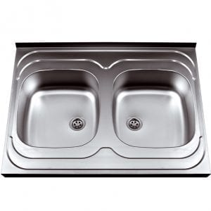 Dvodelna nasadna sudopera 800×600 – Metalac