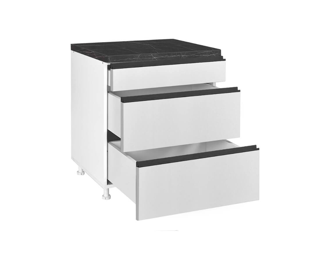 Kuhinja Lina Donji element D80 3F B Belo