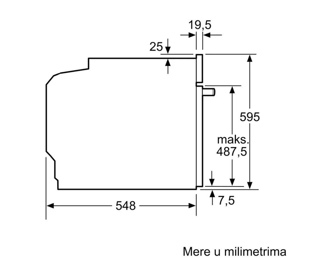 Ugradna rerna HBG578EB3 60x60 cm Crna (3)