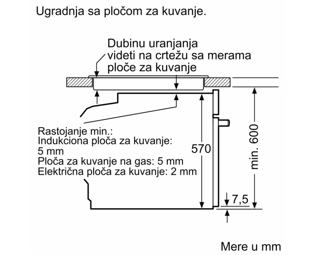 Ugradna rerna HBG578EB3 60x60 cm Crna (4)