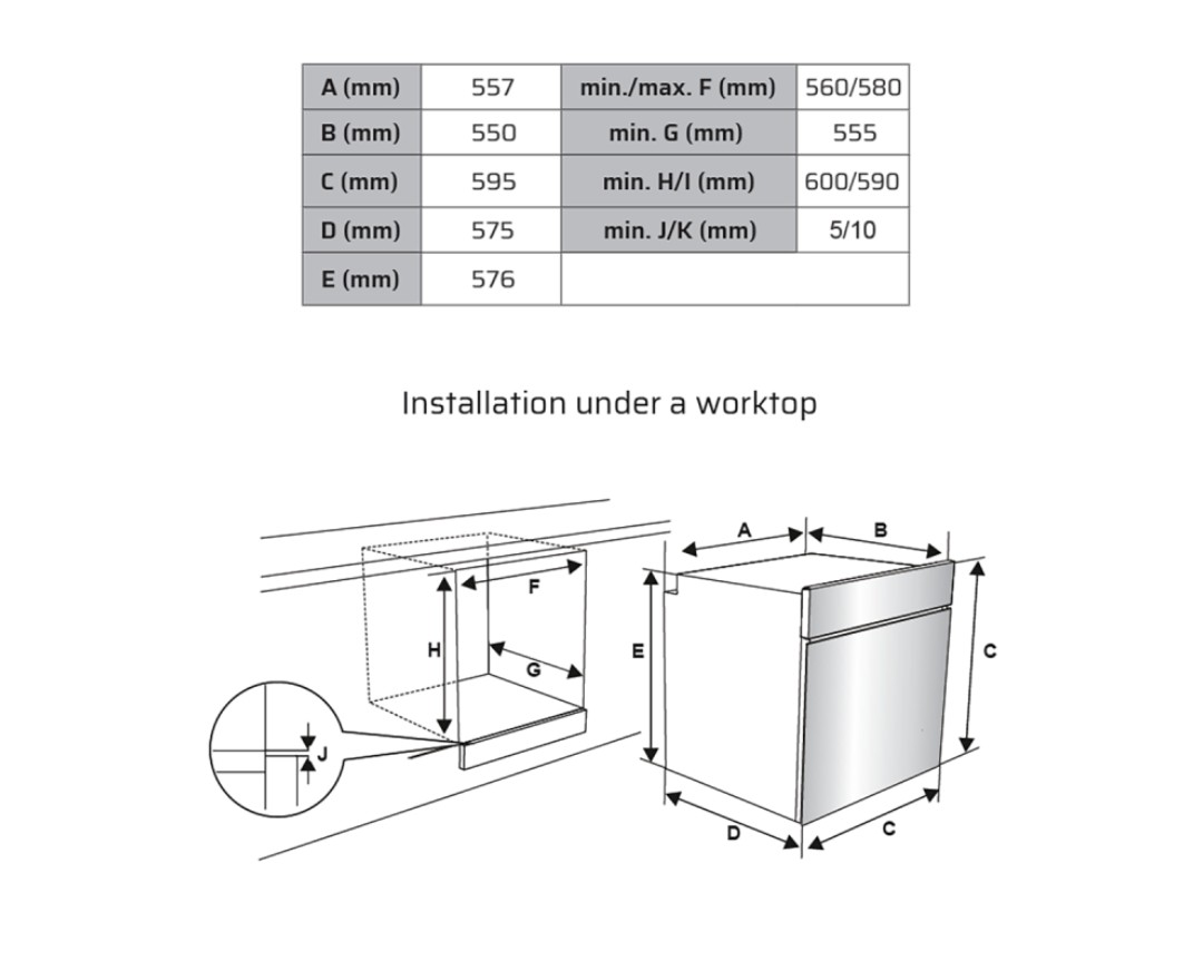 VOX Ugradna rerna EBM 2110 B (4)