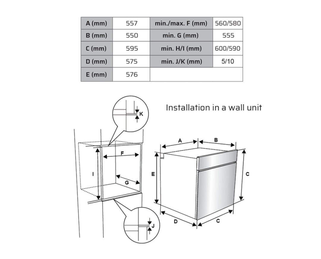VOX Ugradna rerna EBM 2110 B (5)