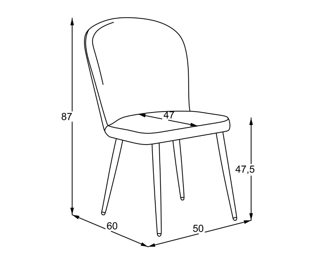 Trpezarijska stolica Barka kotirane