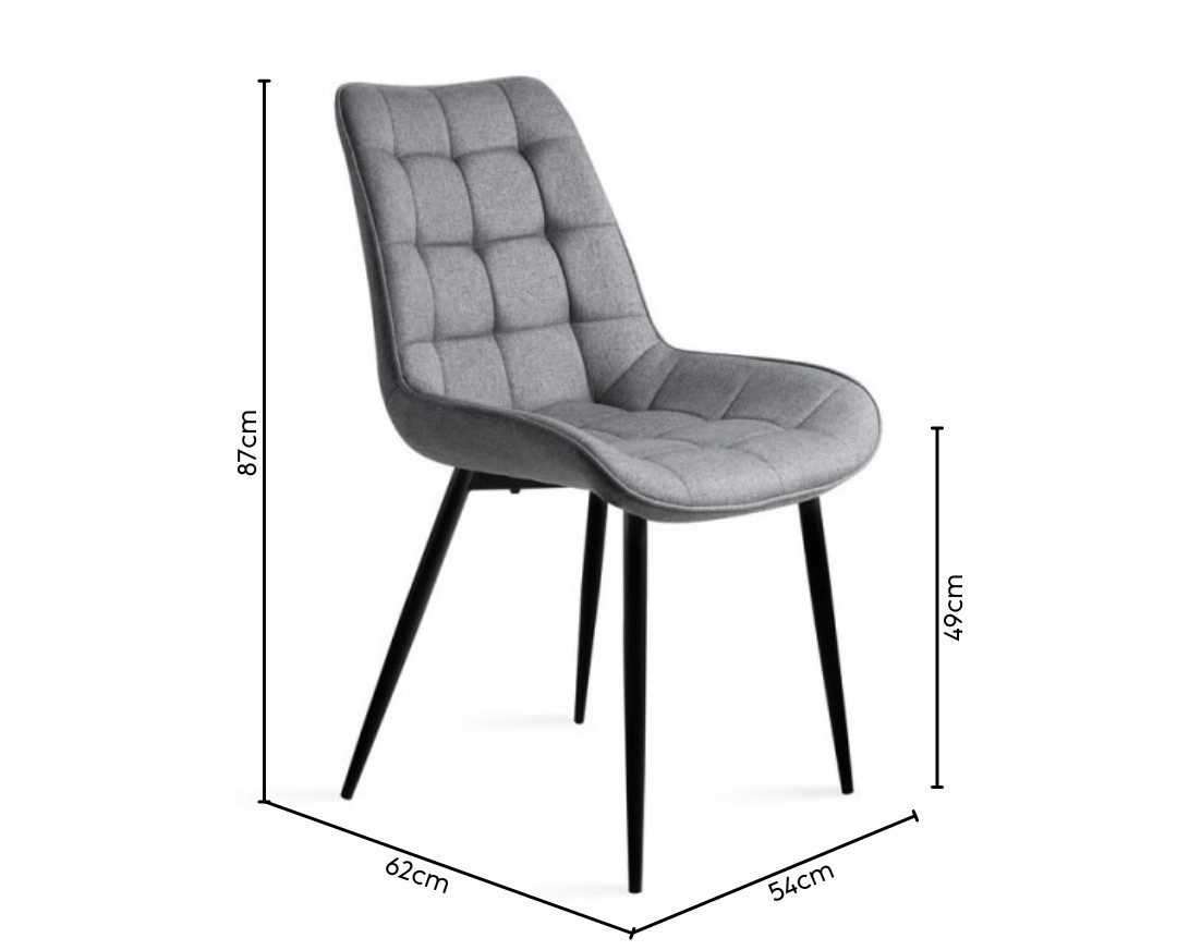 Trpezarijska stolica Amon Sivo Kotirana